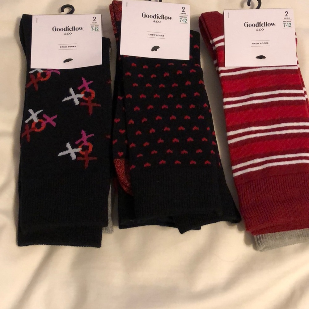 Men’s new crew Goodfellow socks 3 pks 6 pairs